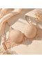 Women's Lace Covered Bralette Supportive Bra – with Steel Necklace Gift - 3