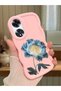 Oppo A60 Compatible Case Camera Protector Pink Silicone Couple Phone Case Floral Pattern