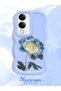 Vivo Y29S Compatible Case Camera Protector Blue Silicone Couple Phone Case Floral Pattern - 2