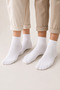 6 Pairs of White Half-Tube College Socks Unisex Cotton Daily Sports Socks - 2