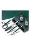 Nail Clippers 6-Piece Portable Luxury Manicure Set, Pedicure Tools, Shiny Black Nail Clipper Set, Body Care Tools, Eyebrow Scissors Pedicure Set (Green) - 5