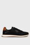 Men's Leather Sneaker Black Casual Sports Shoes Lightweight Comfortable Casual Walking Shoes - 3