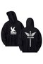 Khabib the Eagle Nurmagomedov Printed Cotton Long Sleeve Hooded Sweatshirt with 3 Yarns