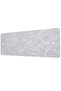 Minimal White Topographic Lines 40X90 cm Gaming Mousepad Non-Slip Base Large Size Mousepad