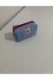 Blue Polka Dot Makeup Bag with Corduroy Lining - Small Size - 4