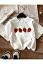 Strawberry Strawberries Printed Premium Oversize T-Shirt