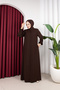 Medina Silk Plain Elif Ferace (Bitter Brown) - 8