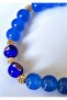 Blue Agate Natural Stone Bracelet – with Turtle Figure - 4