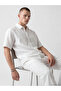 White Loose Fit Linen Look Men's Shirt