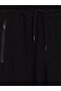 Ozmarka New Season Black Standard Fit Zippered Men's Sweatpants - 7