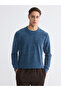 Lcwaikiki classic crew neck textured men's sweatshirt