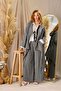 Park Moda Tiger Gray Striped Top and Bottom Set with Olive Branch Embroidery on the Back