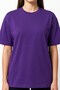 Unisex Purple Crew Neck Oversize T-Shirt - Basic Loose Fit Casual T-Shirt - 4