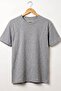 Unisex Gray Crew Neck Oversize T-Shirt - Basic Loose Fit Casual T-Shirt - 7