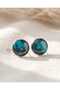 Nox Blue 1.6 mm Polymer and Epoxy Handmade Nail Earrings (Apparatus Stainless Steel)