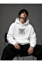 Unisex Shadow Coat of Arms Printed Winter Hooded Sweatshirt - 2