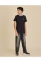 Senior Boys Black Mandarin Collar T-Shirt - 5