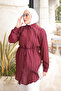 Burgundy Waist Tie Tunic Shirt