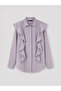 Modal Blend Ruffled Women's Shirt Tunic - 5