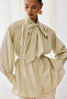 Fular Detail Pleated Shirt