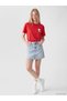 Two Mt Shop Quality Xside Red Combed Cotton Printed Loose & Baggy Short Sleeve Women's T-Shirt - 3