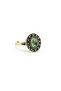 Natural Stone Green Agate Natural Stone Tulip Model Antique Women's Adjustable Ring Euy93Ya - 5
