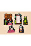 Space Themed Decorative 5-Piece Board Set with Stands - 2
