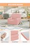 Kids Sofa Chair, Sherpa Convertible Toddler Couch with Washable Cover, Crown Design Comfy Children's Reading Chair, Fold Out Sofa Bed for Playroom, Nursery, Girls & Boys - 3