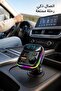 1 قطعة محول بلوتوث 5 للسيارة مع مشغل MP3 بدون استخدام اليدين وشحن سريع PD 20W QC3.0 وإضاءة LED بـ 9 ألوان