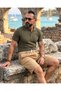 Terra Men's 100% Cotton Linen Textured Shorts - 5