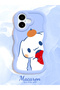 iPhone 17 Compatible Case Camera Protector Blue Silicone Couple Phone Case Stripe Pattern - 2