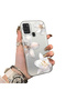 Samsung Galaxy A21S Compatible Silicone Edge Hard Back Case Couple Phone Case with Floral Pattern