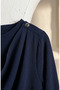 Cape Detailed Belted Hijab Dress 2291-03 Navy Blue - 4
