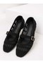 Women's Breathable Tulle Detailed Buckle Stylish Daily Ballet Shoes - 4