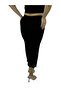 Plus Size Lycra Elastic Waist Slim Viscose Women's Capri Leggings with Embroidered Leg Detail - 5