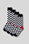 Men's 4-Pack Cotton Square Patterned Socks