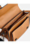Women Tan Satchel Bag With Pom Pom - 4