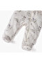 Printed Sleepsuit with Long Sleeves and Zip Closure - 5