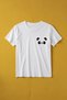Premium Cute Panda Printed Oversize Unisex T-Shirt 100% Cotton Minimal Kawaii White T-Shirt - 3