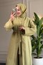 6344 - Stylish and Comfortable Viva Casual Women's Cap Tunic Trousers 3-Piece Set with Waist Tie Detail - 6