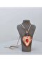 Handmade Purple Tree of Life Pattern Round Ceramic Pendant - Authentic Bohemian Leather Cord Women's Necklace