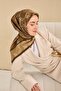 Twill Silk Scarf Baroque Green Coffee 90X90 - 4