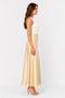 Champagne Maxi Length Satin Skirt - 2
