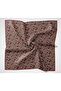 Cotton Polyester Soft Scarf Tile Burgundy Flora Patterned Non-Slip Textured 90X90 - 6