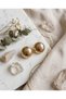 Tattoo Textured Curved Round Gold Color 316L Steel Women's Earrings - 4