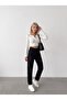 Women's Black Linen Mom Jeans Trousers - 2