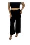 Plus Size Lycra Elastic Waist Wide Leg Embroidery Detailed Wide Leg Slim Viscose Women's Leggings Trousers - 7