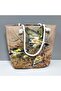 Ilkestor Bird Patterned (220426) Beach Bag-Brown