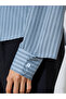 Blue Striped Long Sleeves Shirt - 4