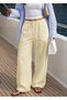 Women's Yellow Linen Pantalon - 3